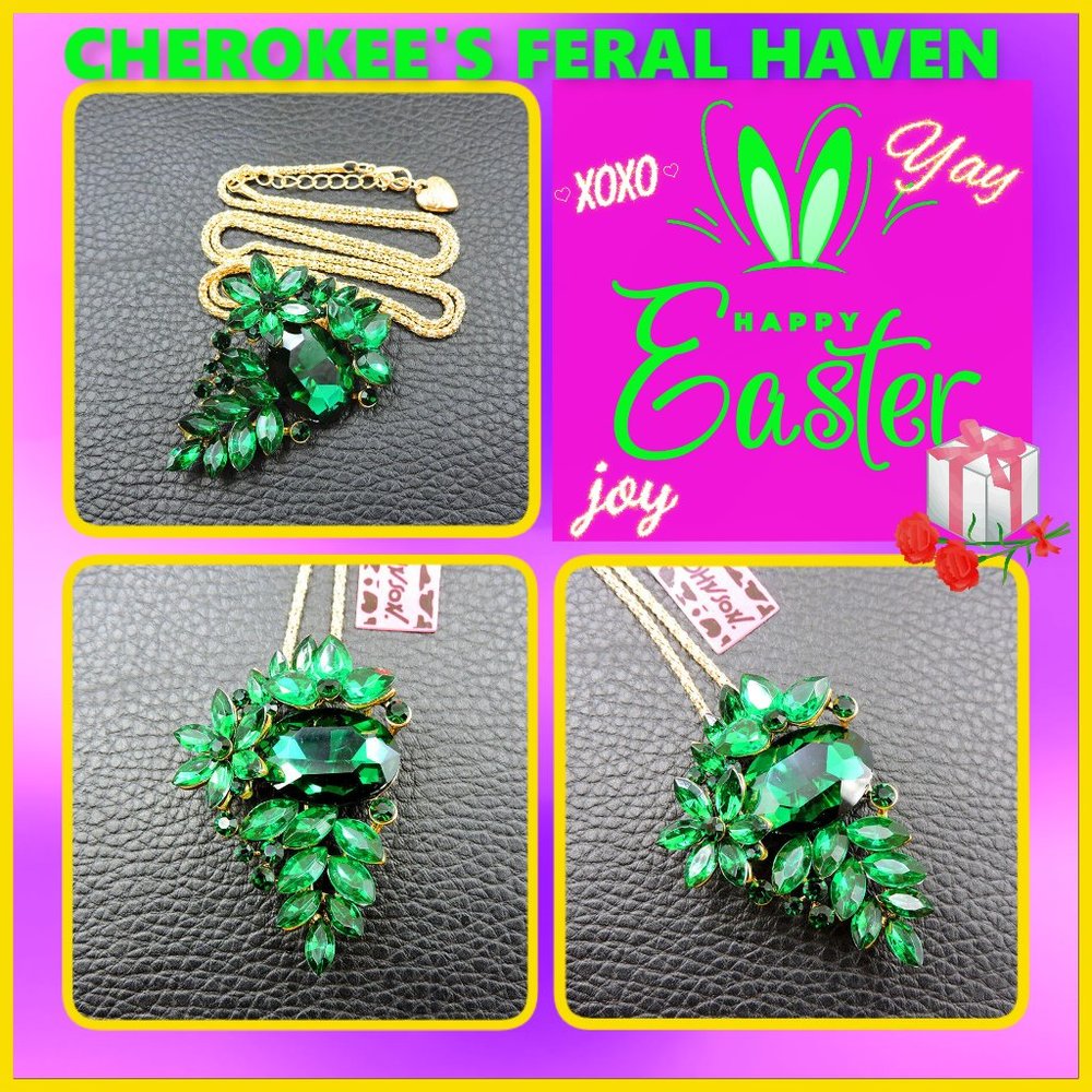 Betsey Johnson Shiny Flower Necklace/Brooch